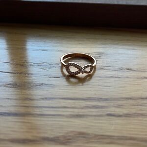 Rose gold infinity ring